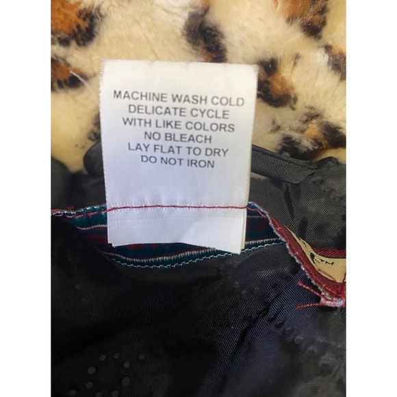 Tudor Court Vintage Animal Print Fleece Coat Women's Size XL - Picture 6 of 9